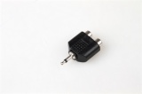 3.5MM mono plug to 2 RCA jacks adapter,used for radio